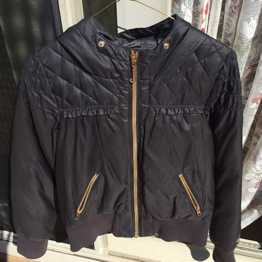 Girls Juicy Couture dark charcoal gray jacket